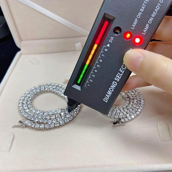 Moissanite Tennis Chain 3mm 925 - Picture 5 of 5